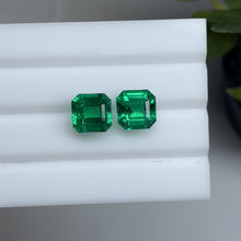 Load and play video in Gallery viewer, Natural Zambia Insignificant Emerald 10.13 cts Octagon pair by SR-Takat
