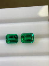 Load and play video in Gallery viewer, Natural Zambia Emerald 4.61 cts Octagon pair by SR-Takat
