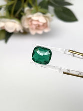 Load and play video in Gallery viewer, Natural Zambia Emerald 7.46 cts Cushion by SR-Takat
