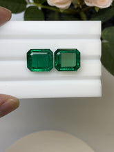 Load and play video in Gallery viewer, Natural Zambia Emerald 21.98 cts Octagon pair by SR-Takat
