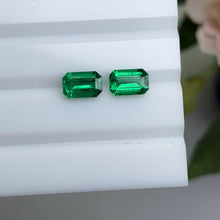 Load and play video in Gallery viewer, Natural Zambia No Oil Emerald 3.06 cts Octagon pair by SR-Takat
