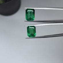 Load and play video in Gallery viewer, Natural Zambia Insignificant Emerald 8.75 cts Octagon pair by SR-Takat
