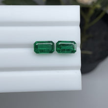 Load and play video in Gallery viewer, Natural Zambia Minor/Insig Emerald 5.99 cts Octagon pair by SR-Takat
