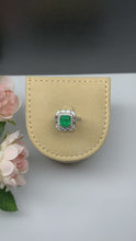Load and play video in Gallery viewer, Grand Emerald Diamond 18k Platinum Ring by SR-Takat
